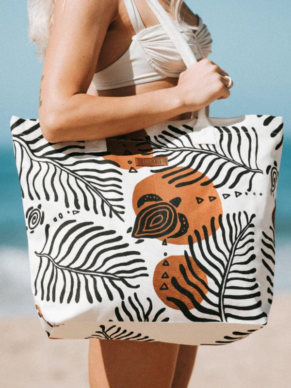 Retro Turtles Beach Tote TOTE BAG SAND CLOUD 