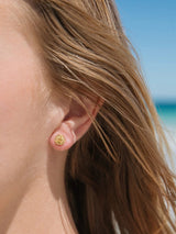 Sand Dollar Studs in 18k Gold Vermeil EARRINGS MALAKAI THE LABEL 