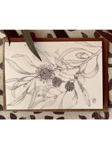 pin-cushion hakea - small greeting card CARDS GE WARBURTON 