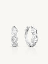 Maya CZ Silver Huggies EARRINGS TONIMAY 