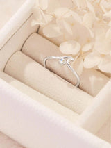 Dainty Ripple Moonstone Ring - Silver RINGS MIDSUMMER STAR 