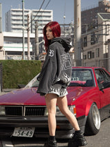 Bones Burner Hoodie - Washed Black JACKET BILLY BONES CLUB 