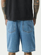 Lil C - Denim Baggy Short 22” - Worn Blue SHORTS AFENDS 