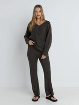 Adele Knit Pant - Graphite PANTS RHYTHM 
