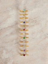 April Topaz Gold Birthstone Ring RINGS TONIMAY 