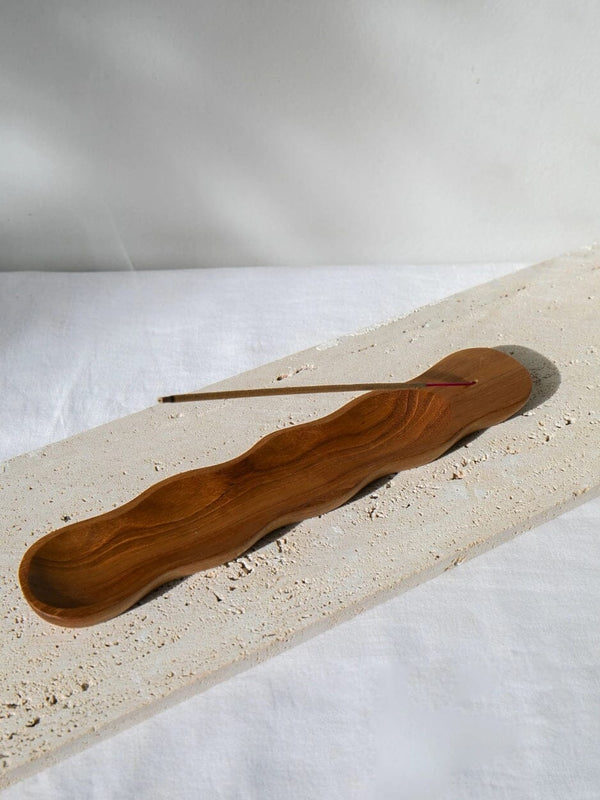 Seed Pod Teak Wood Incense Holder INCENSE HOLDER HOLY SMOKE 