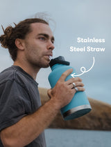1890ml Insulated Drink Bottle w/ Straw Lid - BPA and Toxic Free - Bay Blue INSULATED DRINK BOTTLE PROJECT PARGO 
