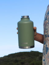 1890mL Insulated Drink Bottle w/ Straw Lid - BPA and Toxic Free - Eucalypt Green INSULATED DRINK BOTTLE PROJECT PARGO 
