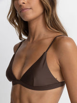 Classic Bralette Top - Chocolate SWIM TOP RHYTHM 