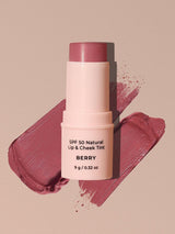 Lip & Cheek Tint - Berry - SPF 50, Natural, Reef Safe & Vegan LIP & CHEEK TINT AVOCADO ZINC 