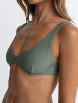 Classic Underwire Top - Olive SWIM TOP RHYTHM 