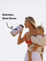 1890ml Insulated Drink Bottle w/ Straw Lid - BPA and Toxic Free - Love Lilac INSULATED DRINK BOTTLE PROJECT PARGO 