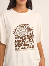 Bloom Studio Oversized T-Shirt Vintage - White T-SHIRT RHYTHM 