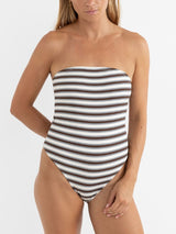 Tami Stripe Strapless One Piece - Chocolate ONE PIECE RHYTHM 