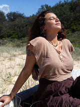 Fossil Coral Macrame Necklace NECKLACES JAHDORA GEMS 