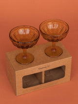 Margarita Glasses - Amber GLASS WANDERING FOLK 
