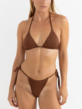 Sunset Gathered Tie Side Itsy Pant - Chocolate SWIM BOTTOMS RHYTHM 