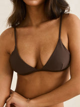 Classic Bralette Top - Chocolate SWIM TOP RHYTHM 