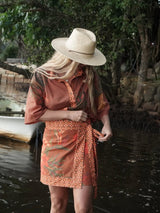 Cuban Tropical Shirt - Coffee BUTTON UP WANDERING FOLK 