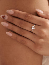 Love Heart Garnet Ring - Silver RINGS MIDSUMMER STAR 