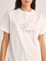 Vino Boyfriend Tee - White T-SHIRT RHYTHM 