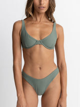 Classic Underwire Top - Olive SWIM TOP RHYTHM 