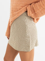 Luca Check Mini Skirt - Natural SKIRTS RHYTHM 