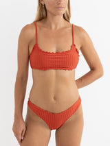 Pacific Rib Crop Top - Fire SWIM TOP RHYTHM 