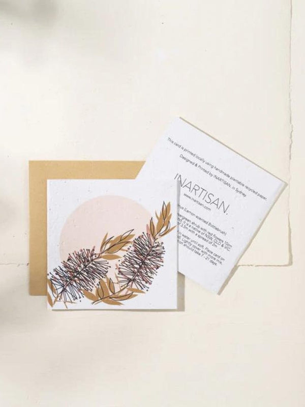 Plantable Card - Bottlebrush CARDS INARTISAN 