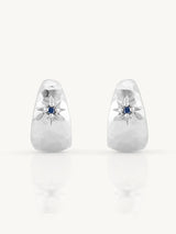 Mia Baby Sapphire Silver Hoops EARRINGS TONIMAY 