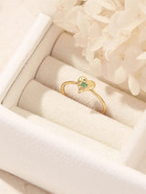 Love Heart Green Onyx Ring - Gold RINGS MIDSUMMER STAR 