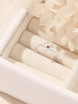 Love Heart Garnet Ring RINGS MIDSUMMER STAR 