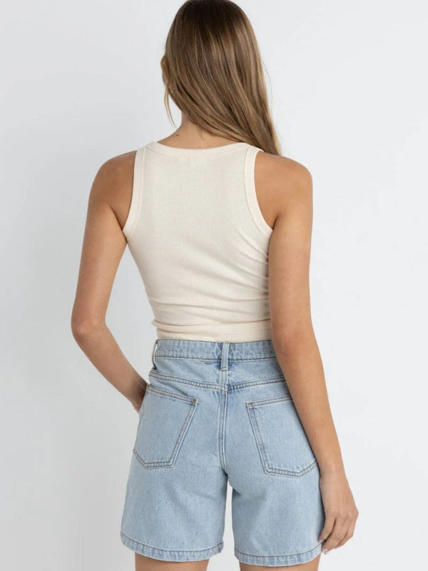 Rhythm Solitude Tank - White TANK RHYTHM 