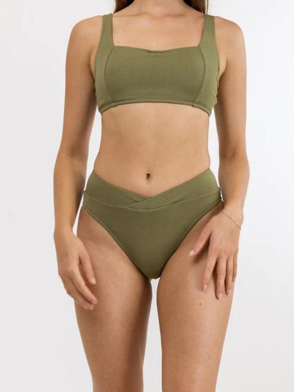 Avoca Cross Front Pant - Olive SWIM BOTTOMS RHYTHM 