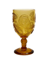 Goblet Set of 2 - Amber GLASS WANDERING FOLK 