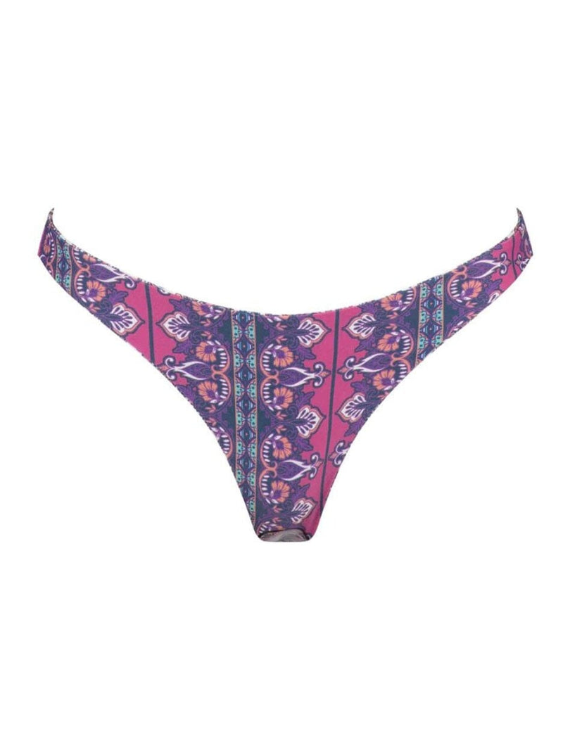 Esther High Elle Reversible Bikini Bottom - Magenta/Kaleidoscope BOTTOMS TIGERLILY 