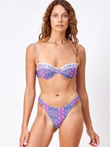 Esther High Elle Reversible Bikini Bottom - Magenta/Kaleidoscope BOTTOMS TIGERLILY 