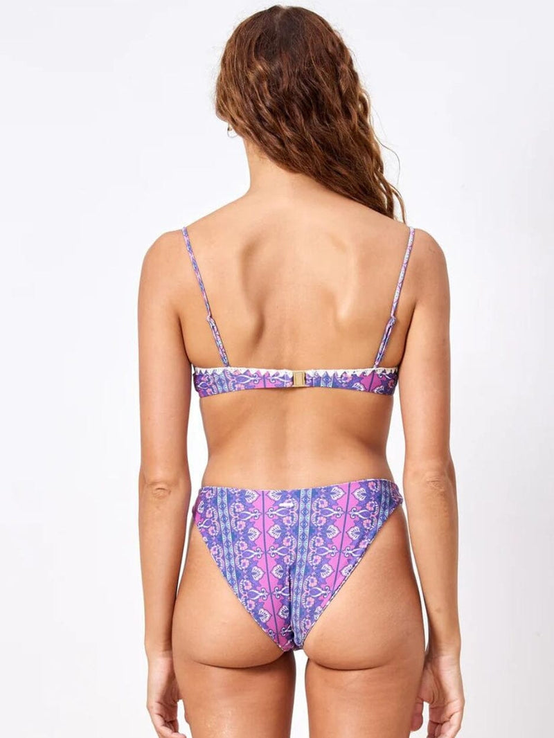 Esther High Elle Reversible Bikini Bottom - Magenta/Kaleidoscope BOTTOMS TIGERLILY 